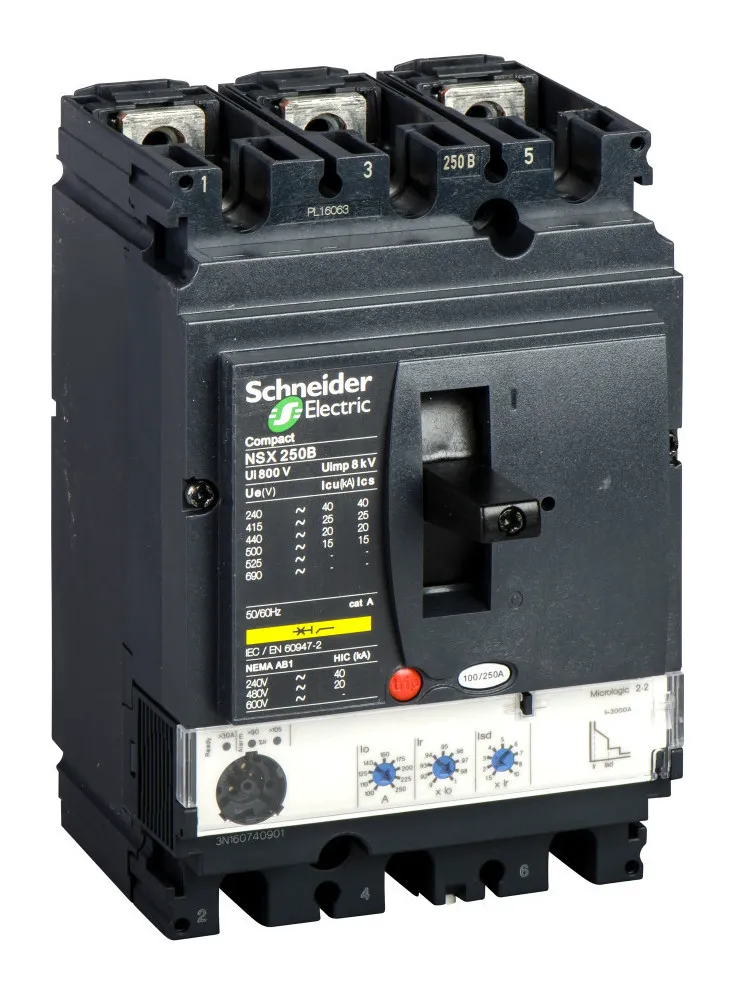 Силовой автомат Schneider Electric Compact NSX 100, Micrologic 2.2, 25кА, 3P, 40А-0