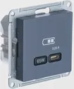 Зарядное устройство USB Schneider Atlas Design, USB-C, 65Вт (Грифель)