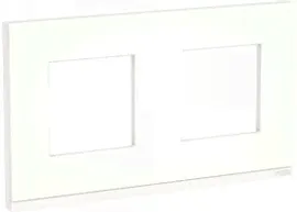 Schneider Electric Unica Pure Матовое стекло/Белая Рамка 2-ная горизонтальная