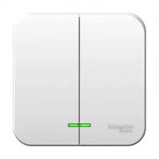 Schneider Electric BLANCA выключатель ОУ 2 клавиши 6А белый (пласт. осн., инд., изол. пл) BLNVA065111