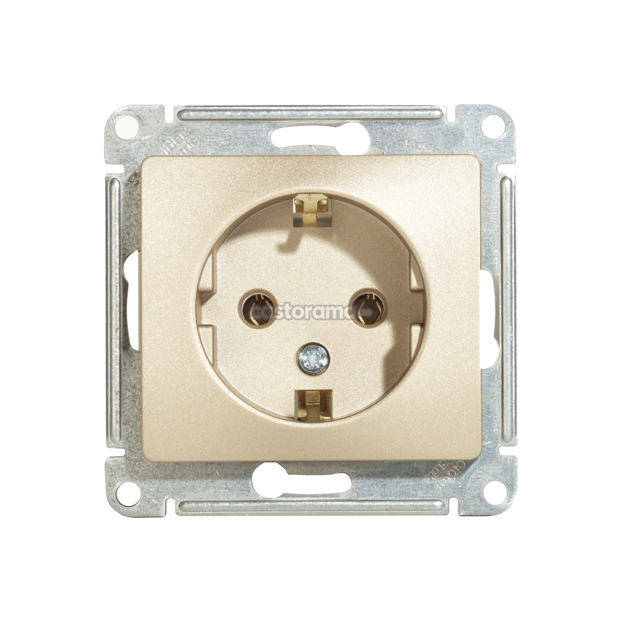 Розетка встраиваемая Schneider Electric Glossa, с заземлением, титан-0