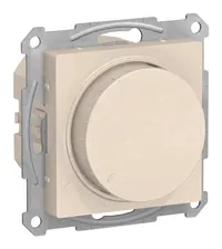 Светорегулятор поворотно-нажимной Schneider Electric Atlas Design 400 Вт, бежевый ATN000223