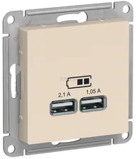 Розетка USB двойная скрытая SCHNEIDER ELECTRIC Glossa бежевый (GSL000233)