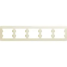 Рамка пятиместная Schneider Electric Glossa GSL000205 бежевая
