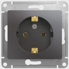 Графит Розетка с/з Glossa Schneider Electric