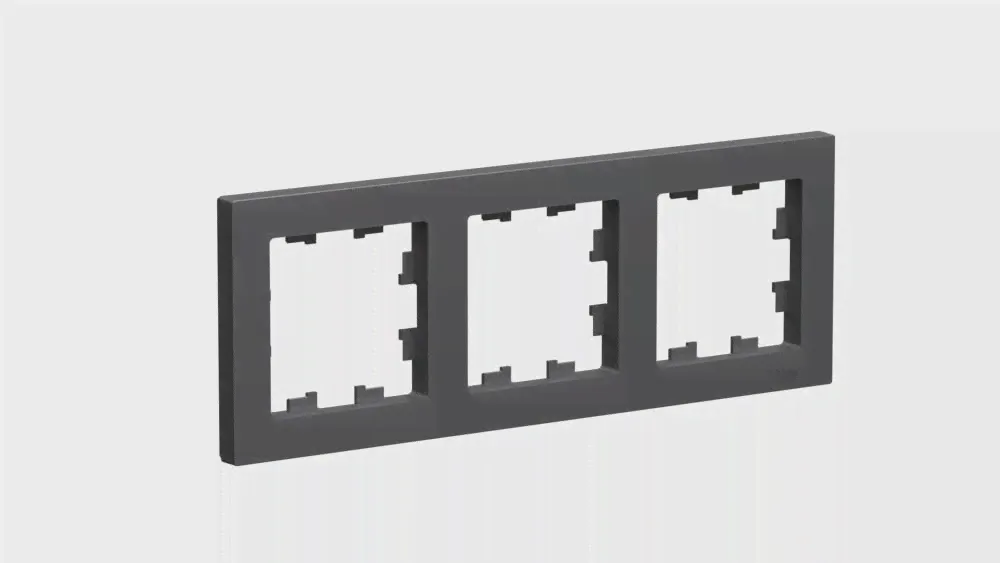Рамка тройная , Базальт, серия Atlas Design, Schneider Electric ATN001403-0