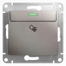 Выключатель карточный Systeme Electric (Schneider Electric) Glossa, платина GSL001269