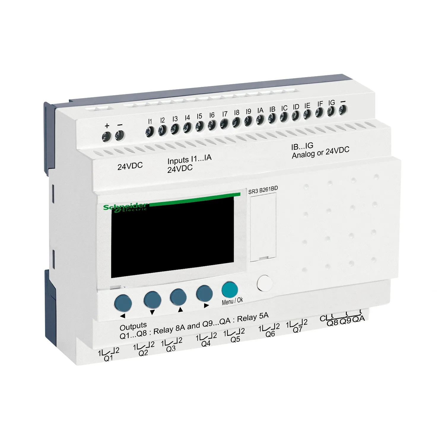 Schneider Electric SR3B261BD ZELIO LOGIC РЕЛЕ МОДУЛЬН 26ВХ/ВЫХ =24В-0