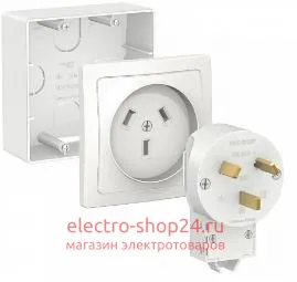 Комплект розетка с вилкой для плиты 32А, 2Р+N, 250В накладная коробка Schneider Electric BLNSK003231-0