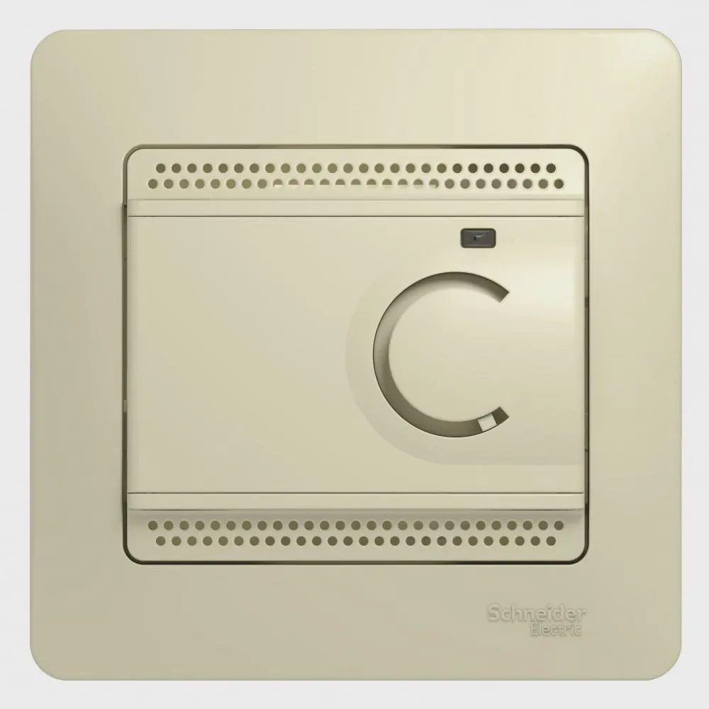 Терморегулятор для теплого пола , Бежевый, серия Glossa, Schneider Electric-0