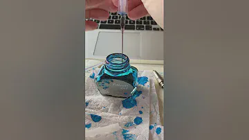How to refill a fountain pen converter / cartridge using a syringe (when ink is low in the bottle)