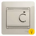 Терморегулятор для теплого пола(в сборе), Молочный, серия Glossa, Schneider Electric