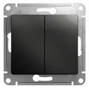 Переключатель двухклавишный антрацит Glossa Schneider Electric GSL000765