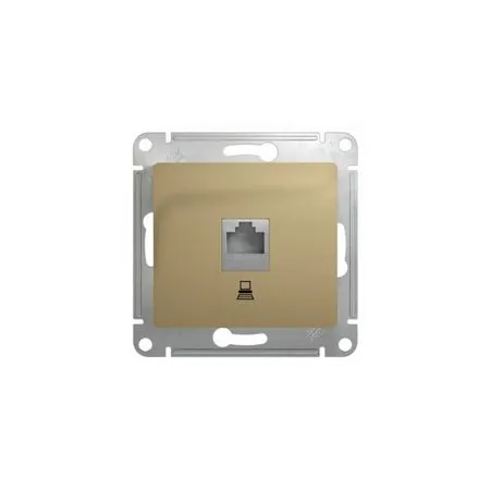 Розетка компьютерная Schneider Electric Glossa RJ45 титан-0