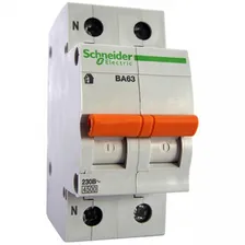 Автоматический двухполюсный выключатель Schneider Electric BA63 "Домовой" C10 4,5КА