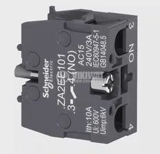 Contact block, for panel button, NO, 2A, 230VAV, ZA2EE101, Schneider