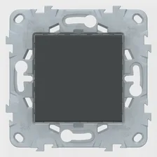 Выключатель 1-клавишный; кнопочный , Антрацит, серия Unica New, Schneider Electric NU520654
