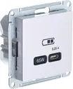 Зарядное устройство USB Schneider Atlas Design, USB-C, 65Вт (Жемчуг)