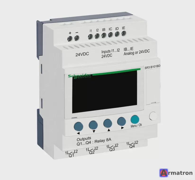 Интеллектуальное логическое программируемое реле Zelio Logic SR3B101FU Schneider Electric-0