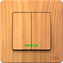 Выключатель двухклавишный Schneider Electric Blanca BLNVS010515 (10 А, в сборе, подсветка, скрытая установка, ясень)