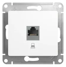 Розетка компьютерная Schneider Electric Glossa GSL000681K (RJ45, под рамку, скрытая установка, перламутр)