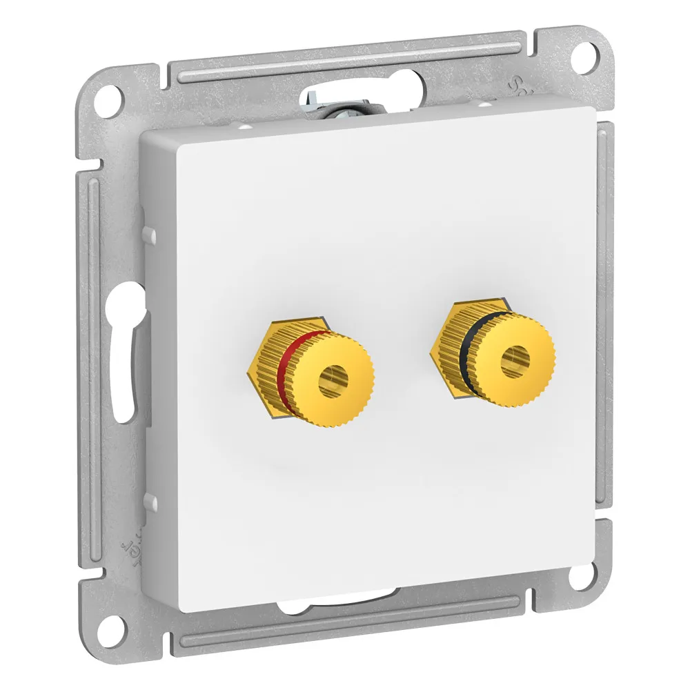Аудиорозетка ATLASDESIGN двухместная белый Schneider Electric ATN000187