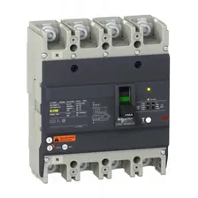 Силовой автомат Schneider Electric Easypact EZC 250, TM-D c диф защитой, 25кА, 4P, 100А