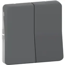 Выключатель двухклавишный кнопочный Schneider Electric MUREVA STYL, антрацит, MUR35326