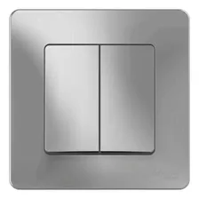 Двухклавишный проходной выключатель Schneider Electric BLANCA, алюминий, BLNVS106603