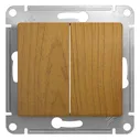 Переключатель двухклавишный дуб Glossa Schneider Electric GSL000565