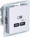 Зарядное устройство USB Schneider Atlas Design, USB-C, 65Вт (Жемчуг)