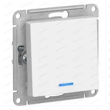 Выключатель одноклавишный с подсветкой ATN000113 Schneider Electric Atlas Design белый