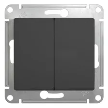 Переключатель встраиваемый Schneider Electric Glossa GSL000765 двухклавишный антрацит — характеристики