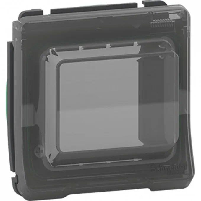Накладка с крышкой SCHNEIDER ELECTRIC MUREVA S для механизмов Unica, АНТРАЦИТ, IP55 MUR35106-0