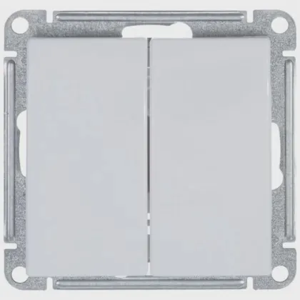 Выключатель встраиваемый Schneider Electric W59 2 клавиши, цвет белый (18799009)-0