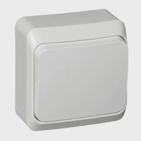 Переключатель Schneider Electric Этюд 1-клавишный, наружный, белый, 10А