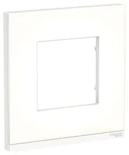 Schneider Electric Unica Pure Матовое стекло/Белая Рамка 1-ная горизонтальная