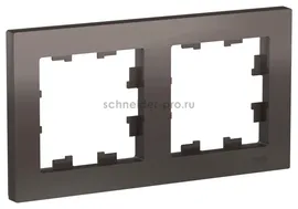 Рамка двойная Schneider Electric Atlasdesign, мокко ATN000602