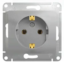 Розетка Schneider Electric Glossa Алюминий GSL000343 IP20