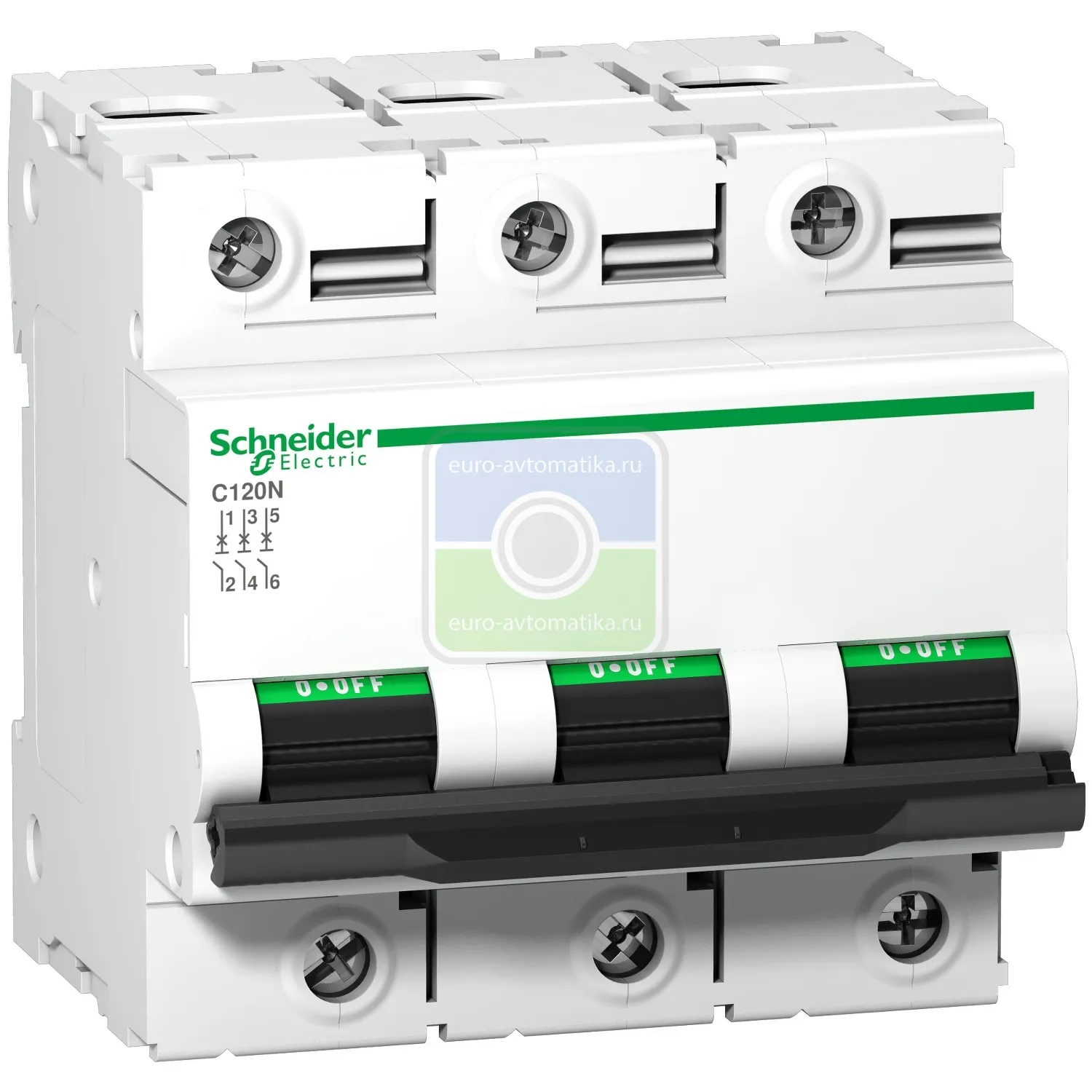 Автомат Schneider Electric C120H 3Р 80А тип C 15кА на DIN-рейку A9N18468-0