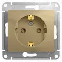 Розетка с заземлением Glossa, титан Schneider Electric GSL000443