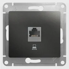 Розетка телефонная RJ11 антрацит Glossa Schneider Electric GSL000781T