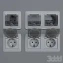 Розетки влагозащищенные Schneider Electric Glossa - Разное - 3D модель
