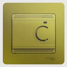 Термостат для теплого пола Schneider Electric GLOSSA, с датчиком, фисташковый, GSL001038
