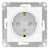 GLOSSA розетка с заземлением молочный 3178119 Schneider Electric