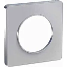 Рамка Schneider Electric Odace Алюминий 1-постовая S53P802
