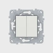 Выключатель Schneider Electric Unica 2-клавишный, 10А, белый