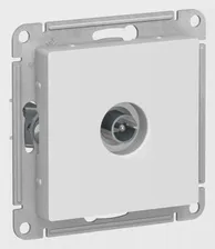 Розетка ТВ единственная , Белый, серия Atlas Design, Schneider Electric ATN000193