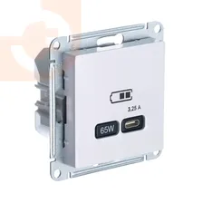 Розетка USB С, 65В, жемчуг, Atlas Design, пр-во Schneider Electric