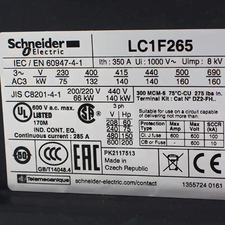 LC1F265M7 Контактор Schneider Electric-0